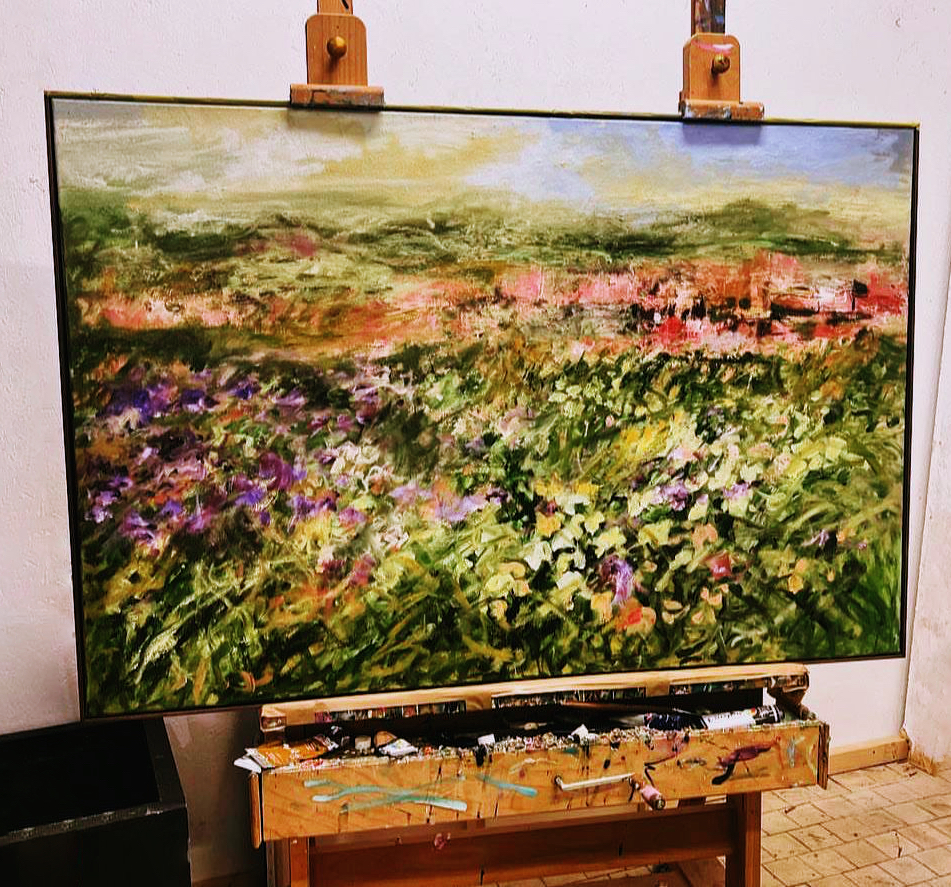 Landscape from Transylvania , 100 x 150 cm , oil on canvas... Private Colection Buckingam Palace